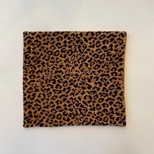 Leopard design chenille throw pillow cover NWOT